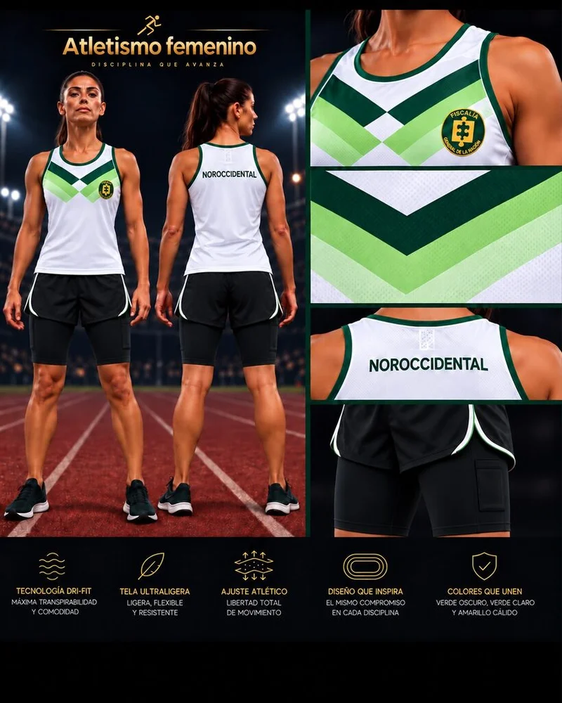 Uniforme femenino de Atletismo, línea blanca