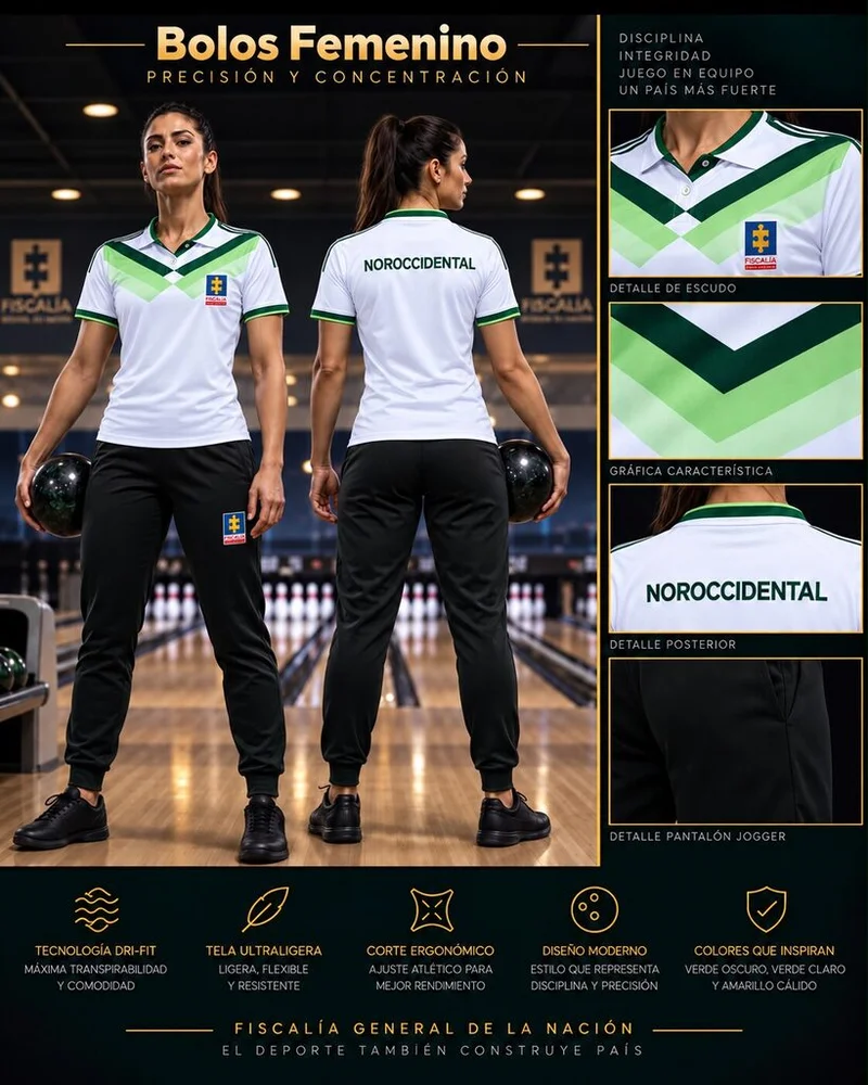 Uniforme femenino de Bolos, línea blanca