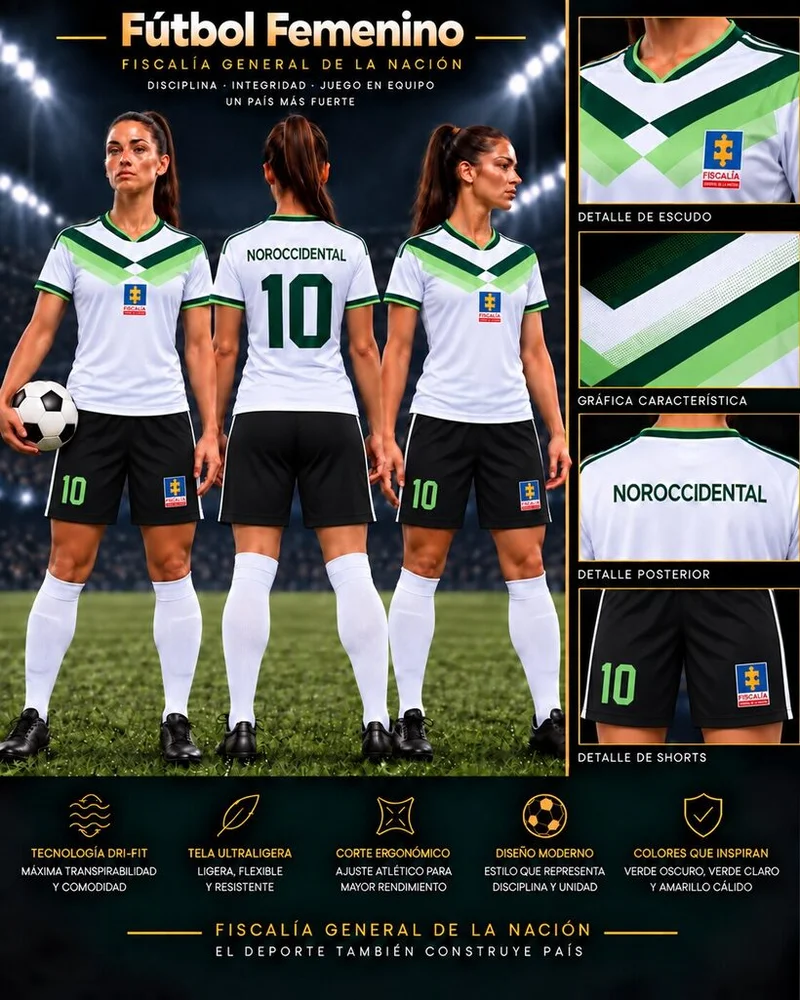 Uniforme femenino de Fútbol, línea blanca