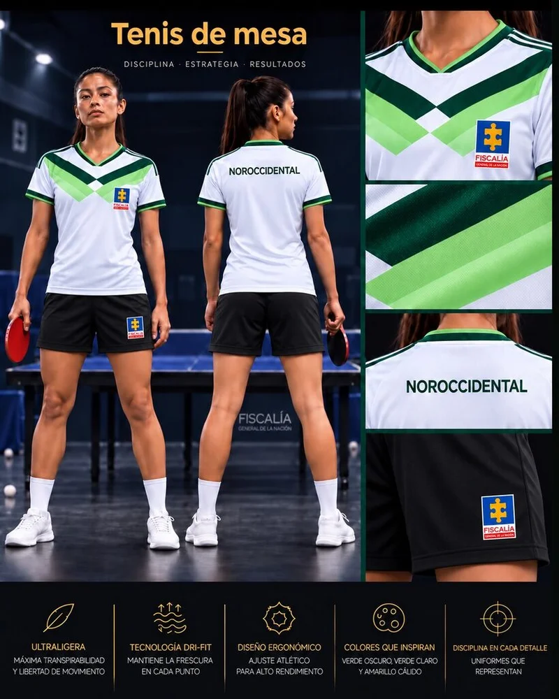 Uniforme femenino de Tenis de mesa, línea blanca