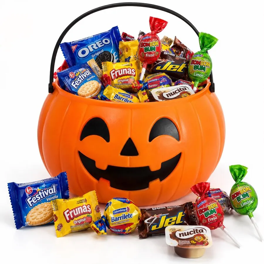 Calabaza de Halloween con Dulces