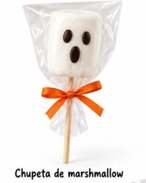 Chupeta de Marshmallow Halloween