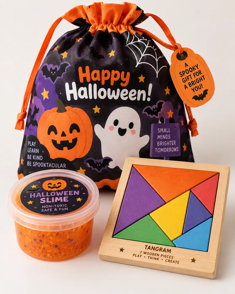 Kit Halloween Didáctico: Slime + Tangram