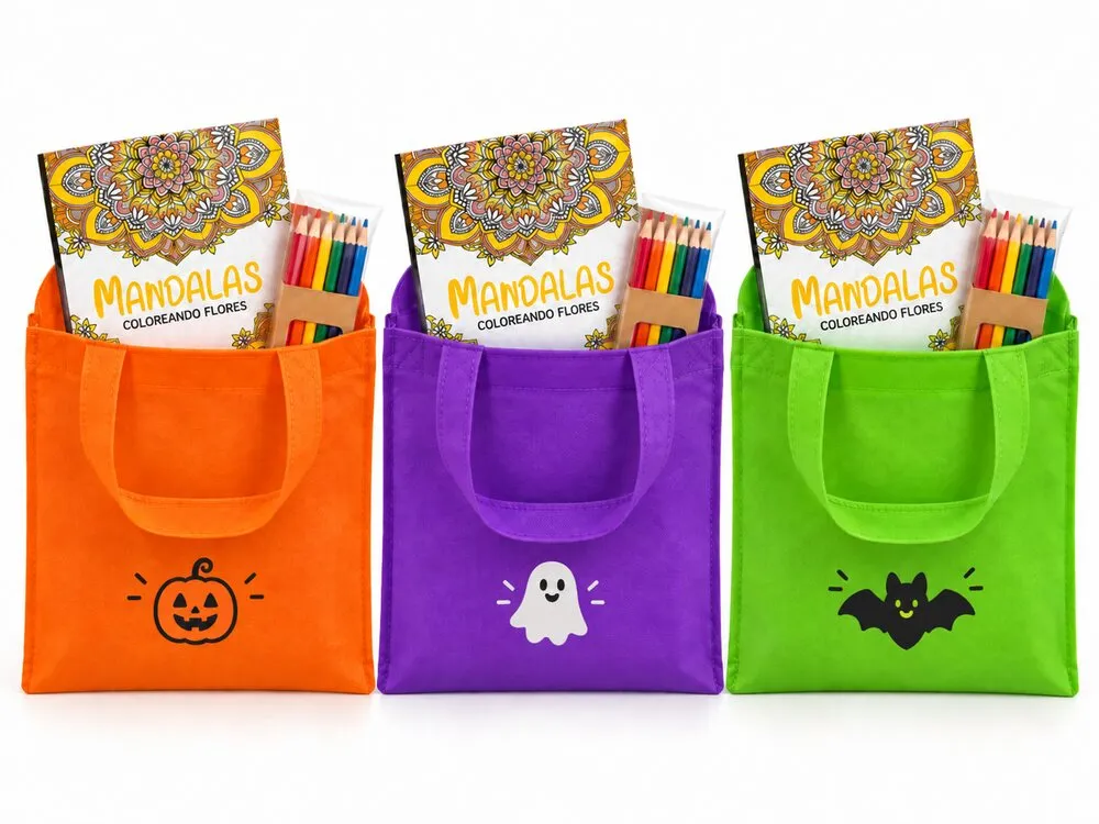 Kit de Mándalas y Colores en Bolsa de Halloween