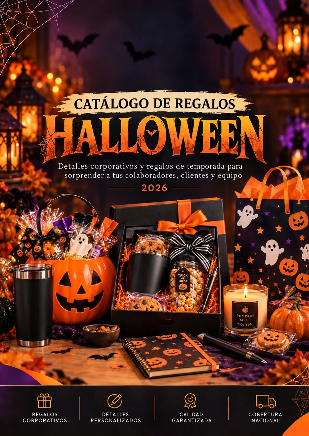 Catálogo de regalos Halloween 2026 de Comercial Moderna: detalles corporativos y regalos de temporada